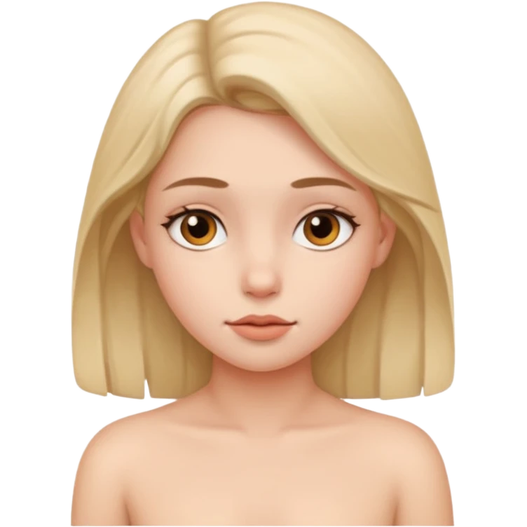 Girl without clothes emoji