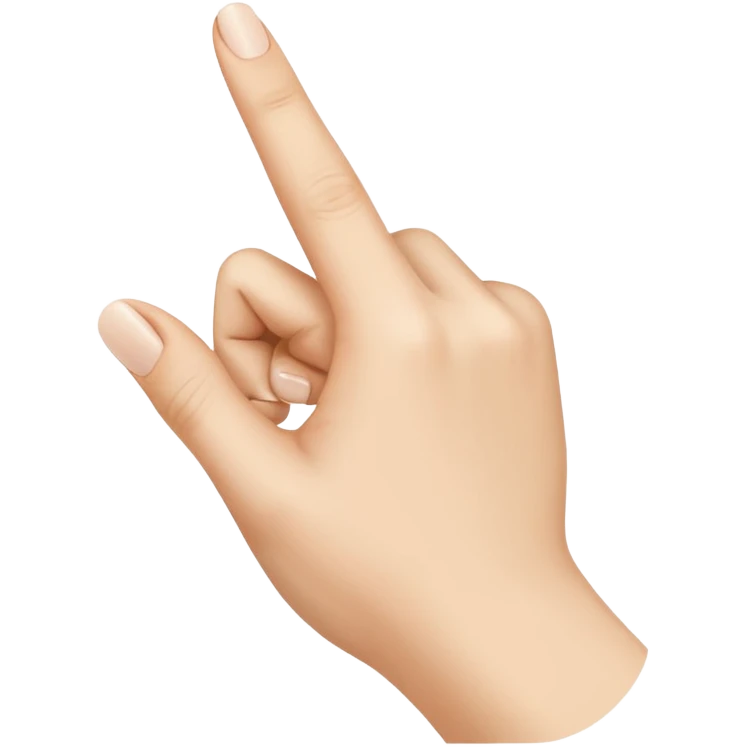 Female hand making L with index finger and thumb emoji