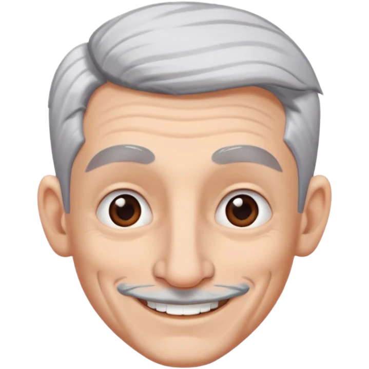 white-gray haired tattooed big nose emoji