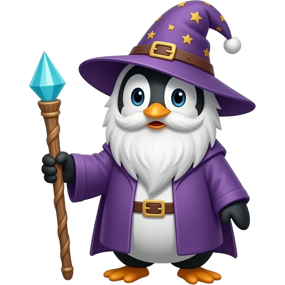 Penguin Wizard emoji