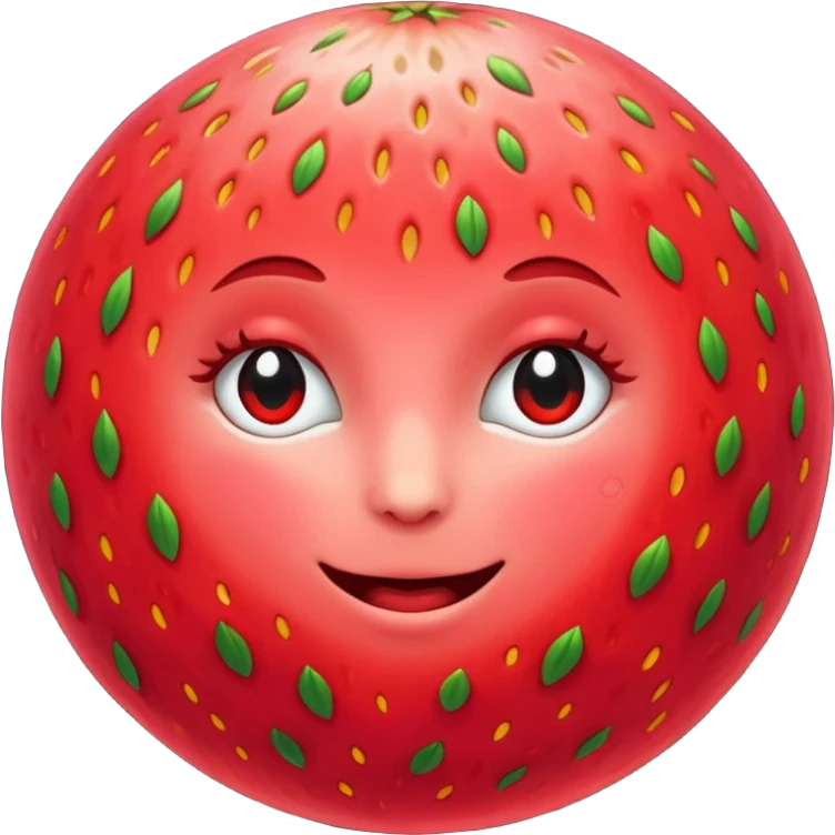 Strawberry moon emoji
