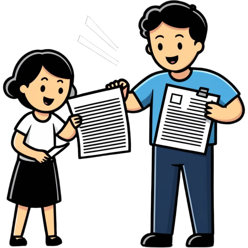 man celebrating the singing of divorce papers next to crying woman art influence two subjects emoji