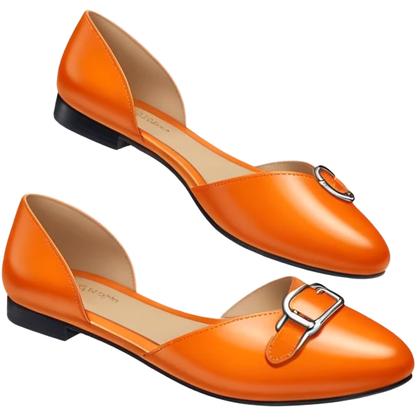 super realistic orange dorsay flats emoji
