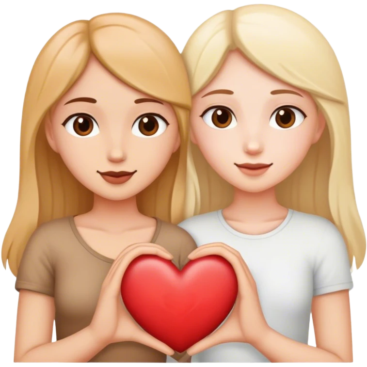 Two besties in a heart  emoji