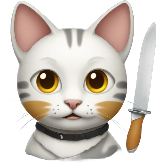 Cat with knife emoji