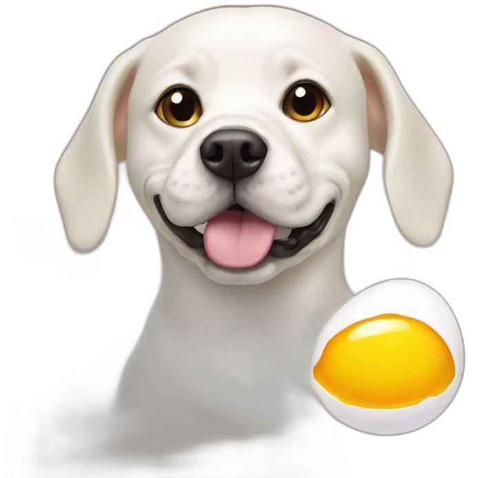 egg on dog emoji