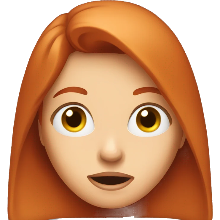 Redhead woman looking shocked emoji