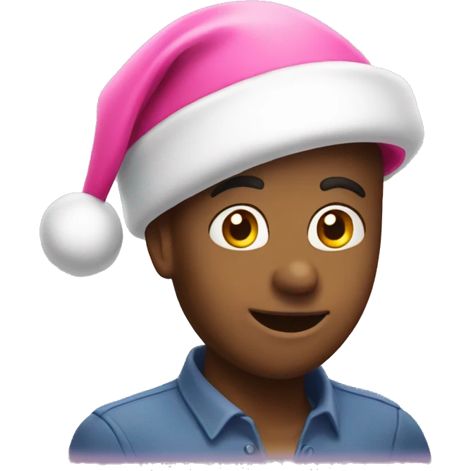 Pink santa hat emoji