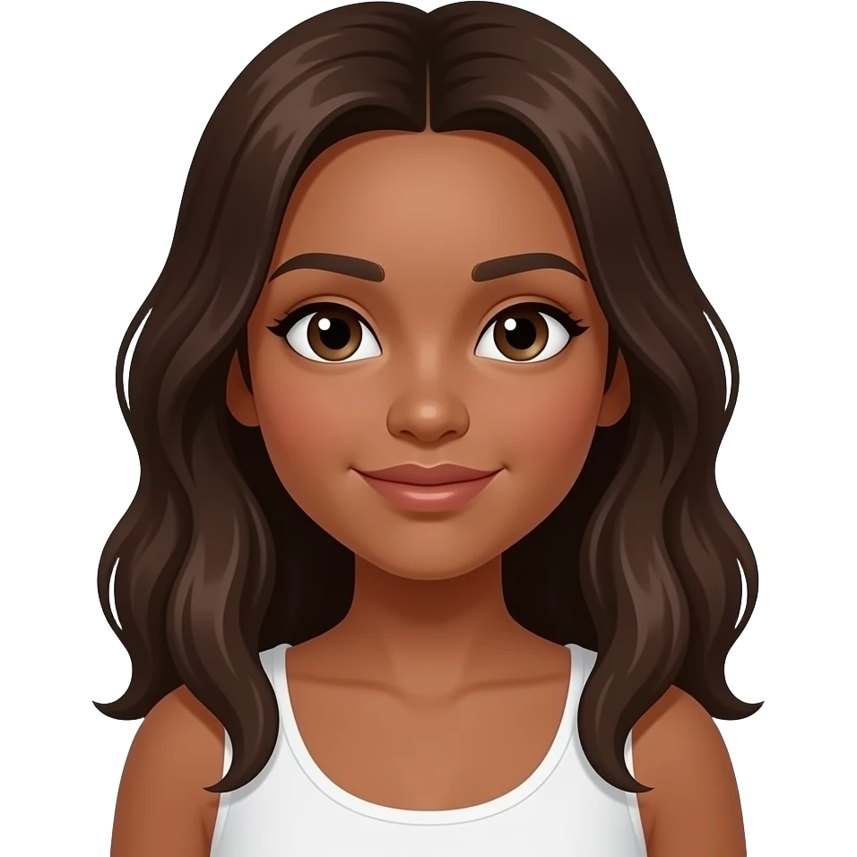 brown skin girl emoji