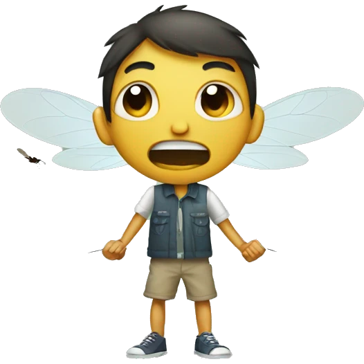 Boy smacking mosquito emoji