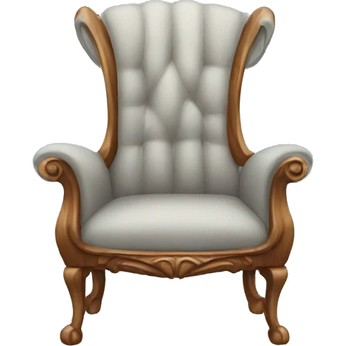 Chair with elephant feet emoji