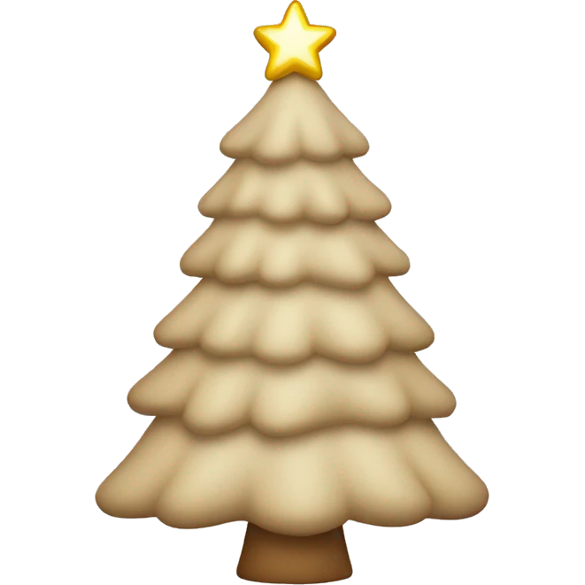 Beige Christmas tree emoji