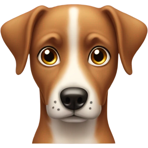 Emoji chien avec gros yeux mignons  emoji