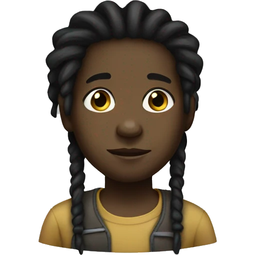 a little black boy with dreadlocks emoji