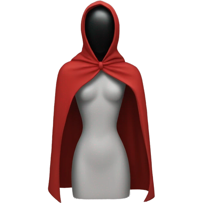 faceless mannequin red  cape emoji