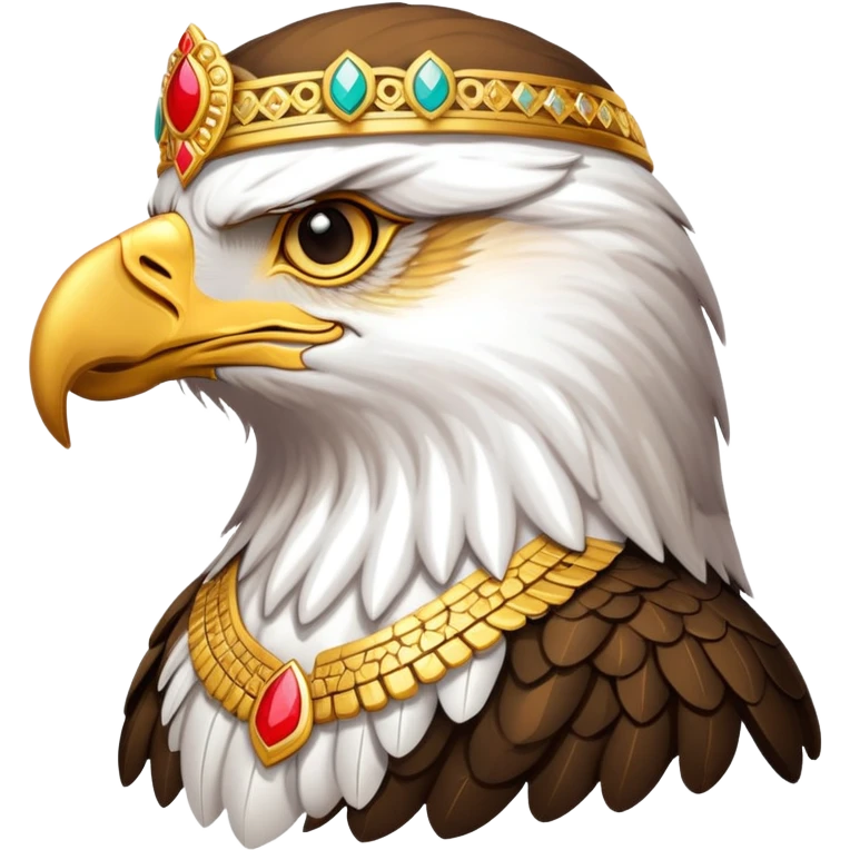 The taj on the head of eagle emoji