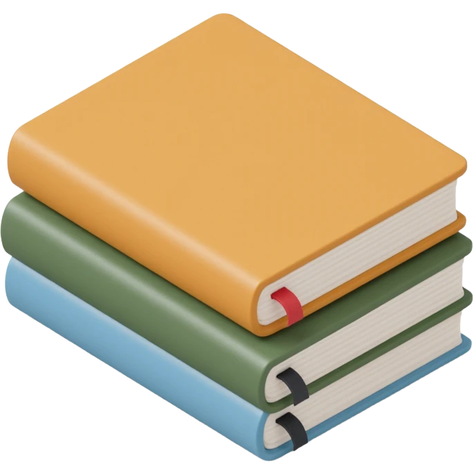 stack of 3 neutral-toned books emoji