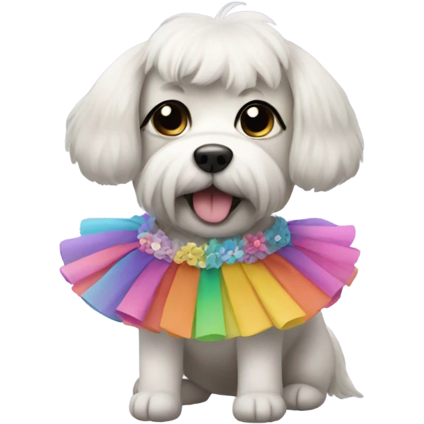 Dog wearing tutu emoji