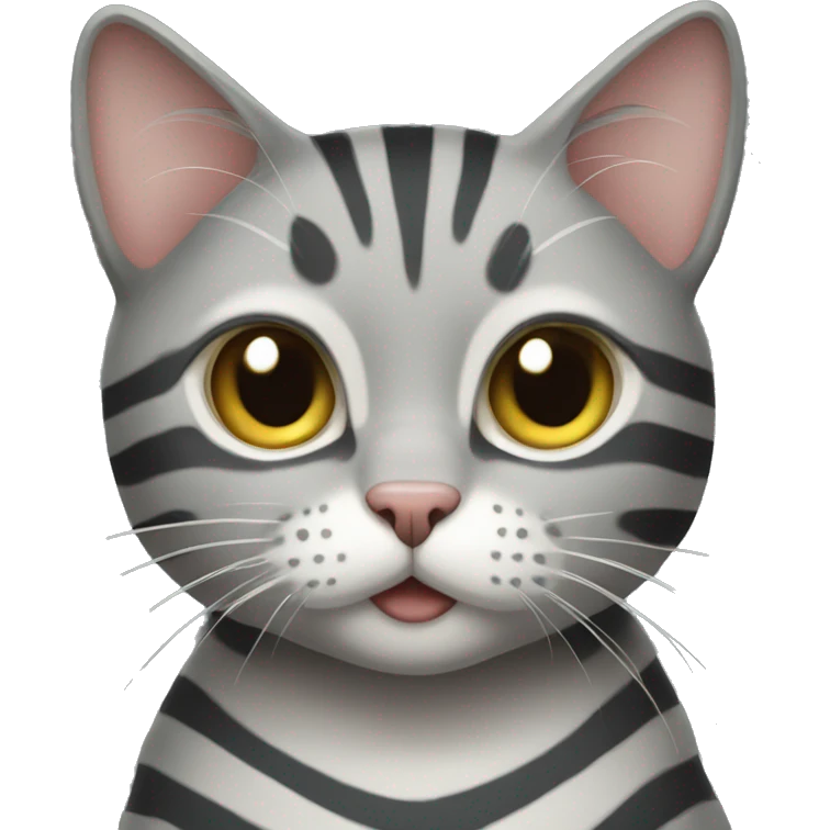 A grey striped cat emoji