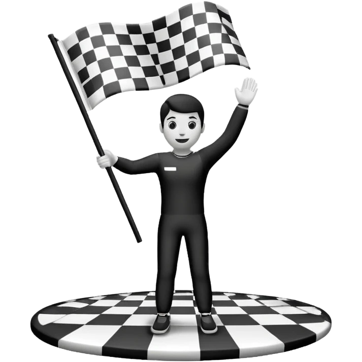 fiish line with checkered flag emoji