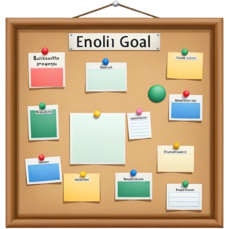 bulletin board reachable goals progress emoji