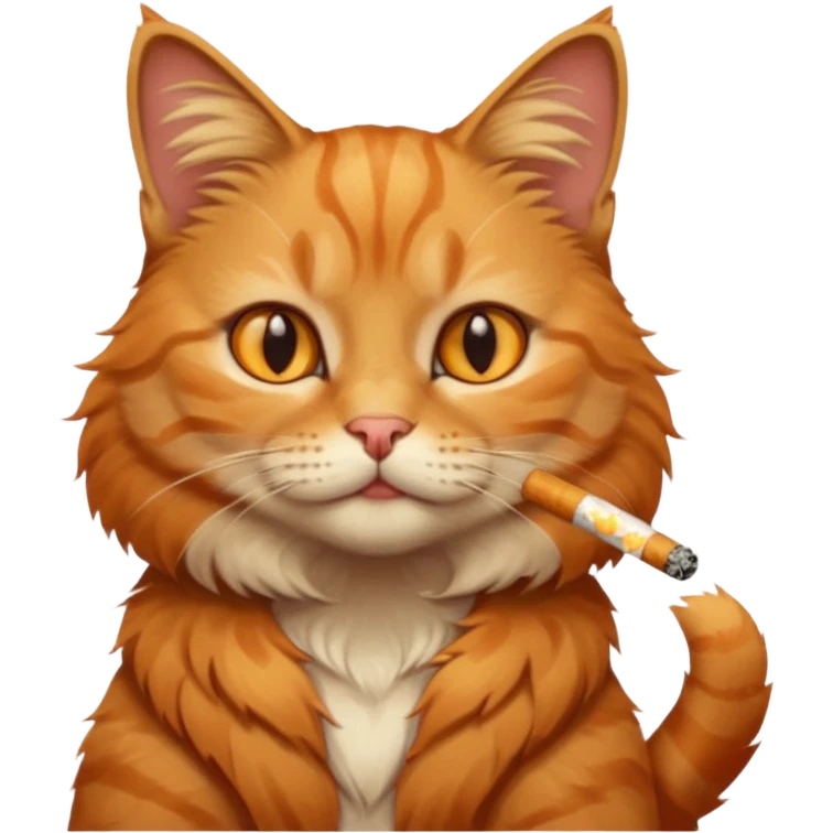 cat with cigarete emoji