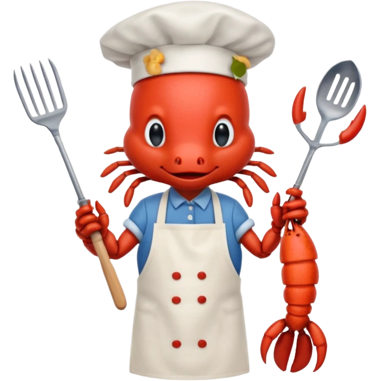 Crayfish cooking a bbq emoji