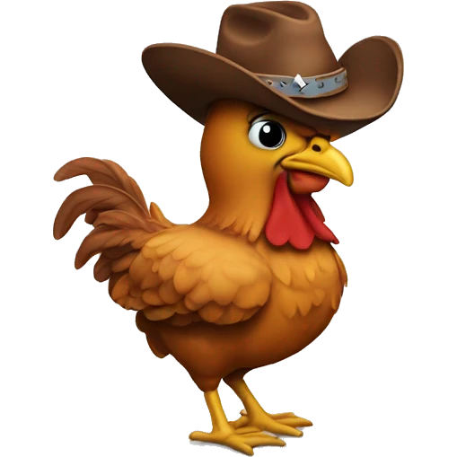 Cowboy chicken  emoji