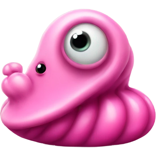 Pink slug with one eye emoji