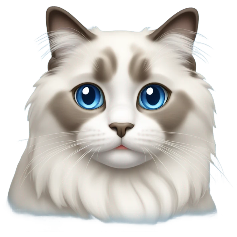 ragdoll blue mitted standing  emoji