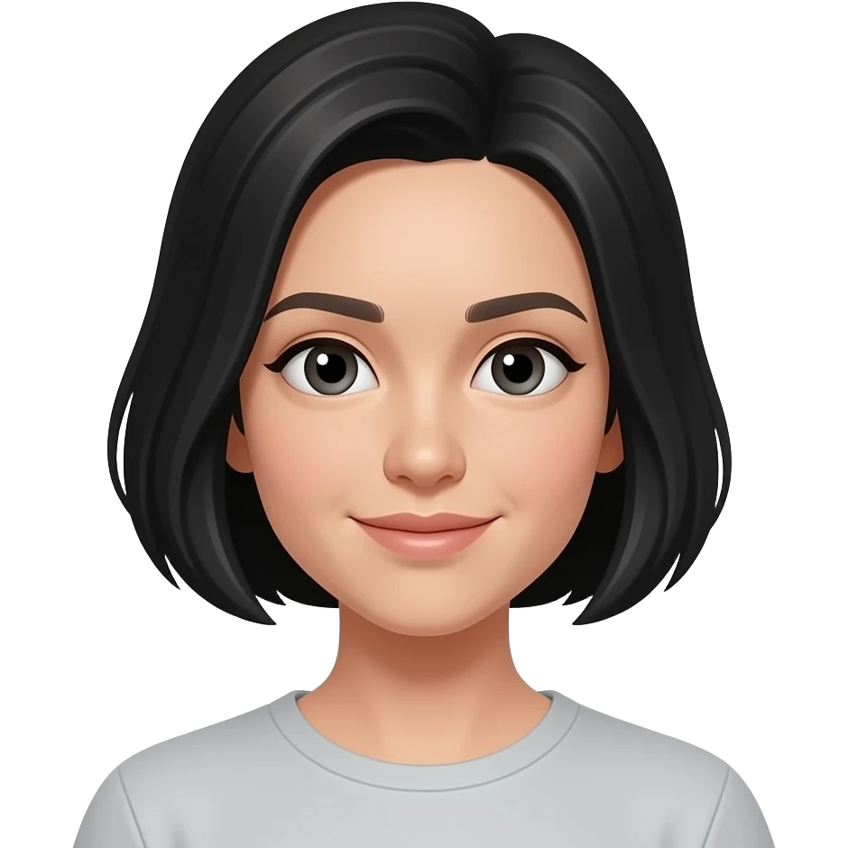 Black short hair emoji