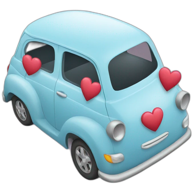 Car surrounded heart emoji