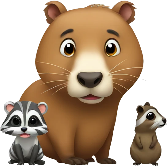 capybara with raccoon  emoji