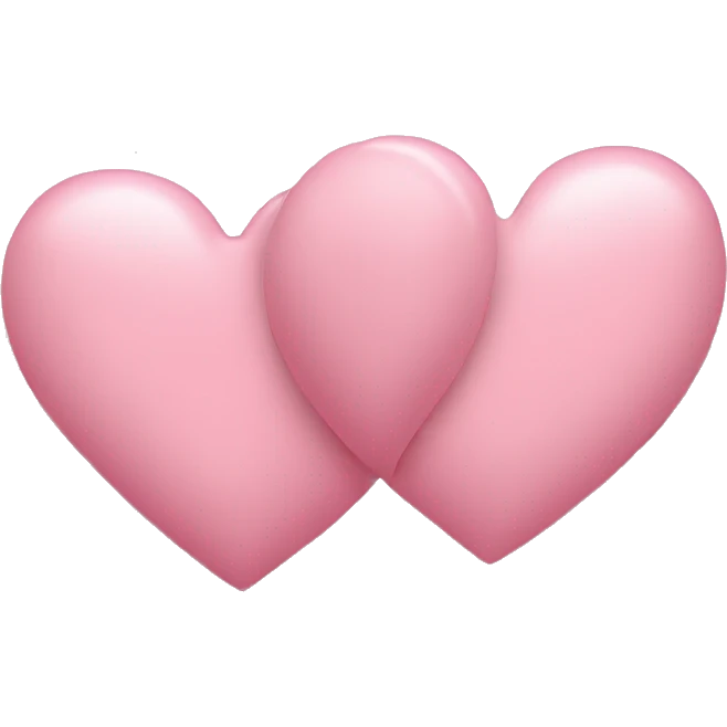 two pastel pink hearts emoji