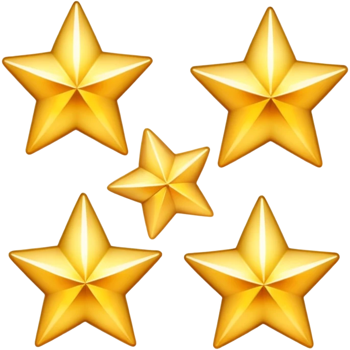 three stars with sparkles emoji