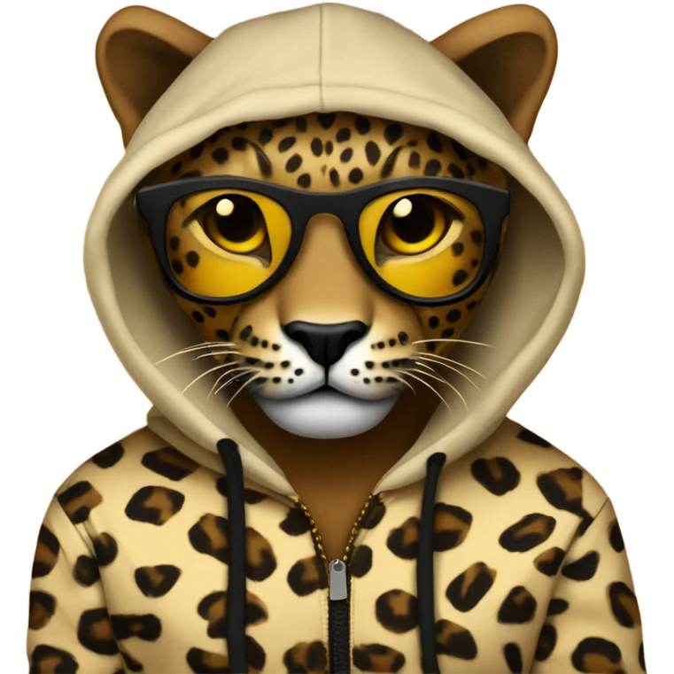 leopard print hoodie emoji