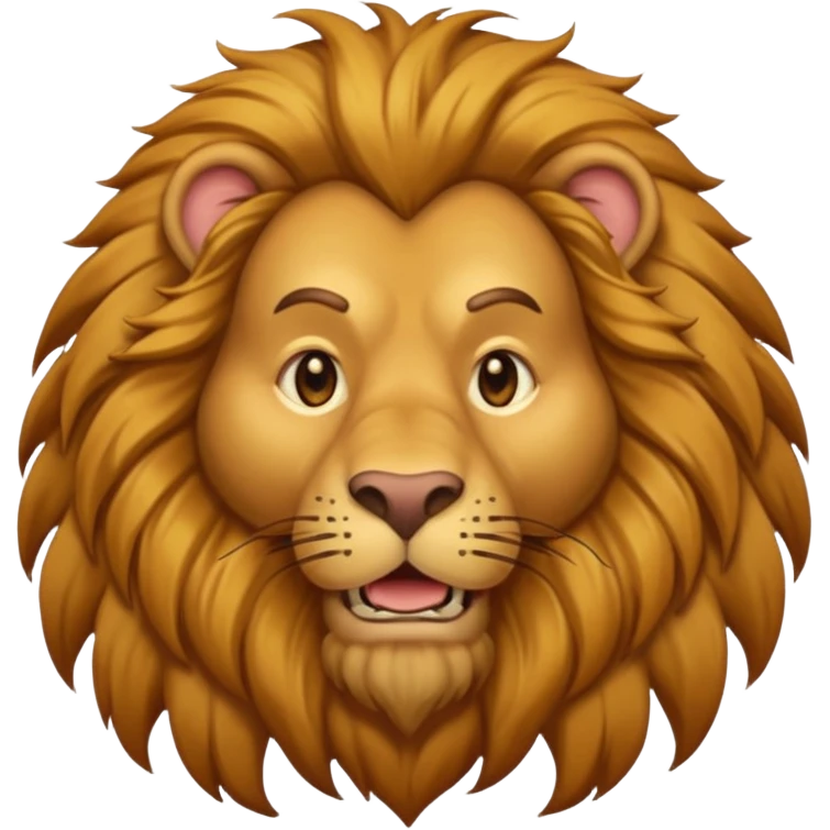 Cowardly Lion from The Land of Oz with golden brown fur emoji