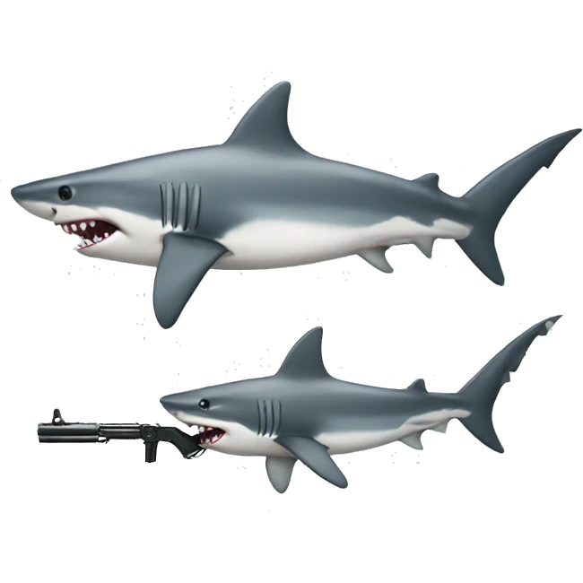 shark with a gun emoji
