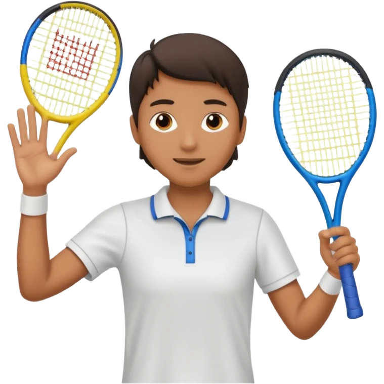 Tennis player waving racquet  emoji