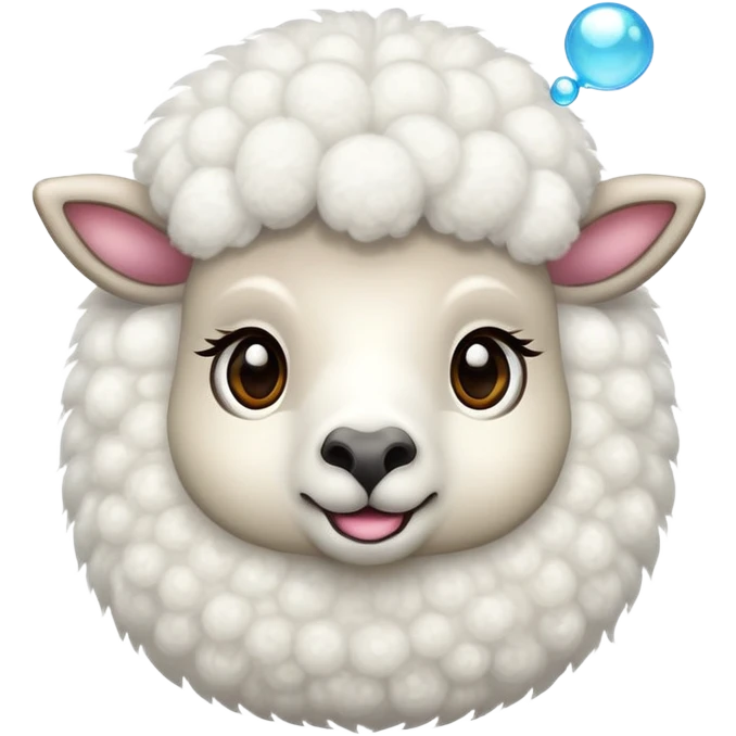 Lama with bubble emoji