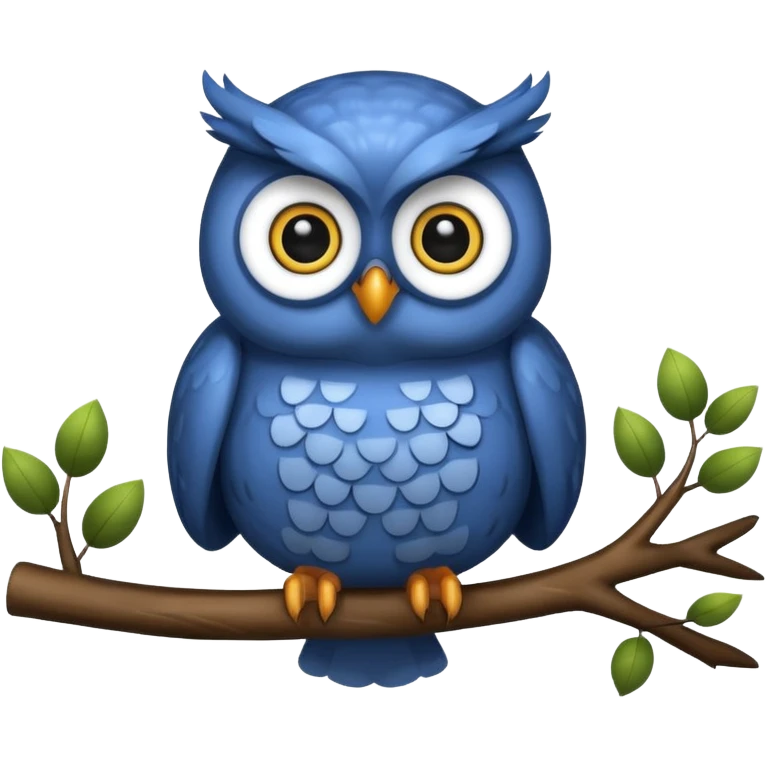 blue fat owl emoji