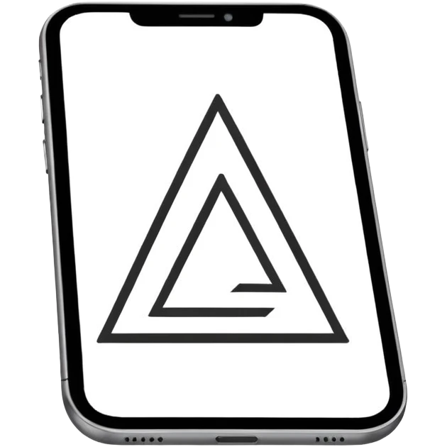 Minimalistic flat vector icon, iOS style, thin black contour on white background. Simple code window with a small play triangle in the corner, and a smartphone outline next to it. Clean, no text, no shadows emoji