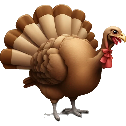 Turkey with rock emoji