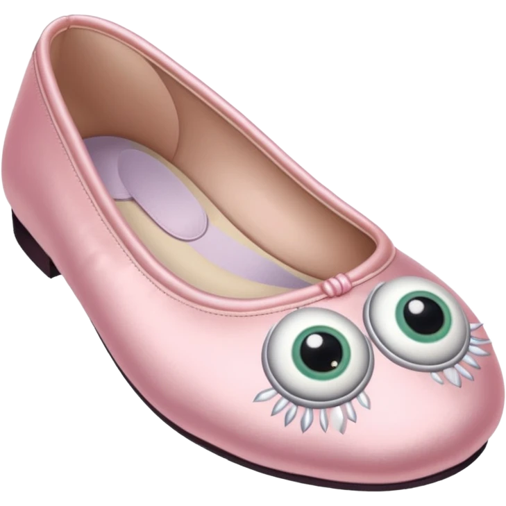 ballet slipper with eyeballs emoji
