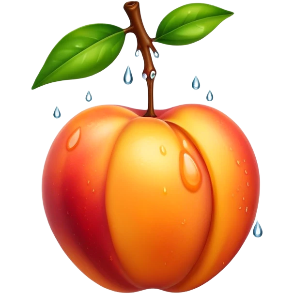 Wet dripping Nectarine emoji