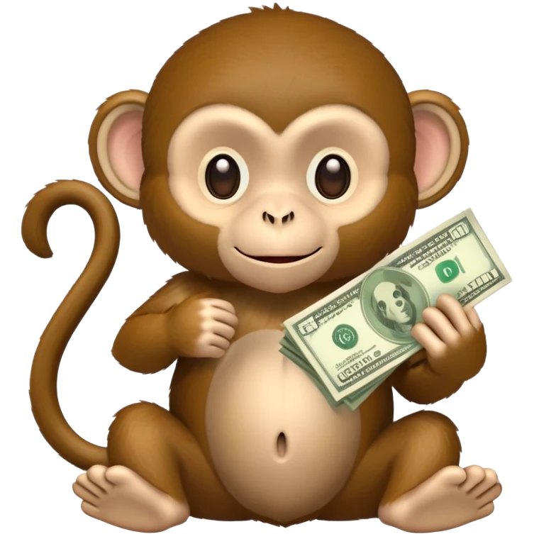 monkey with a lot of money emoji