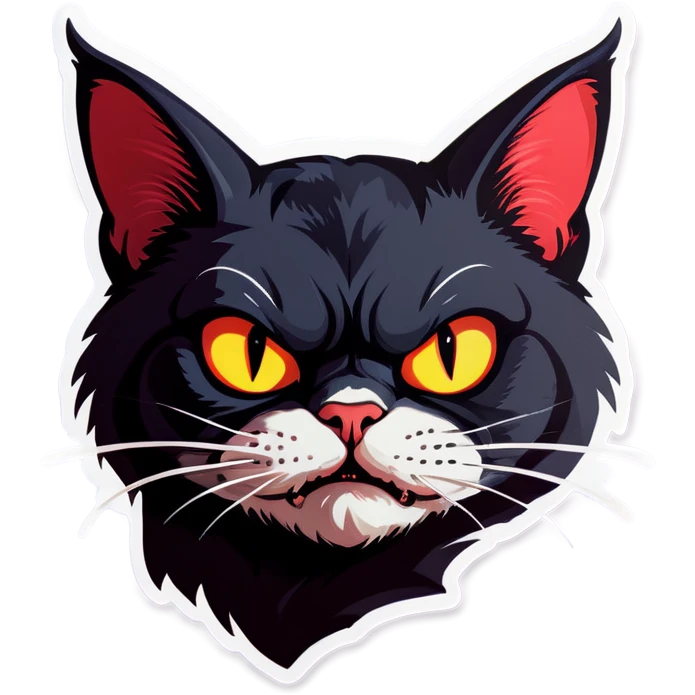 Realistic Evil looking cat up to no good emoji