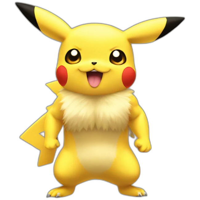 Pikachu muscular emoji