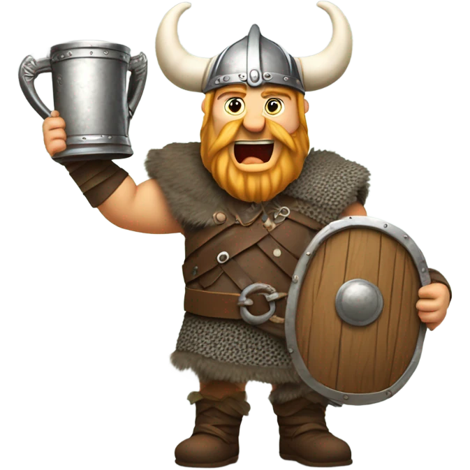 Viking doing a skol clap emoji