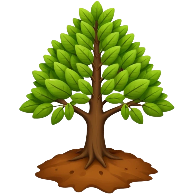 small tree add on clay emoji